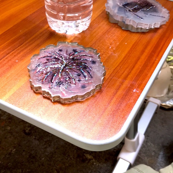 Let’s Celebrate w/ this adorable 4-piece coaster set and stand. Specify colors + - Picture 9 of 15